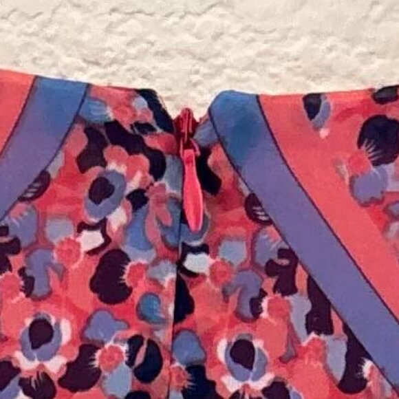 Lulus Sangria Coral Pink Tile Print Shift Dress SIZE LARGE - Picture 7 of 12